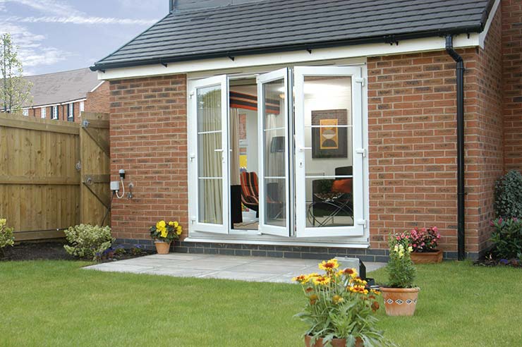 uPVC bifold doors in white