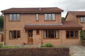 home with upvc roofline